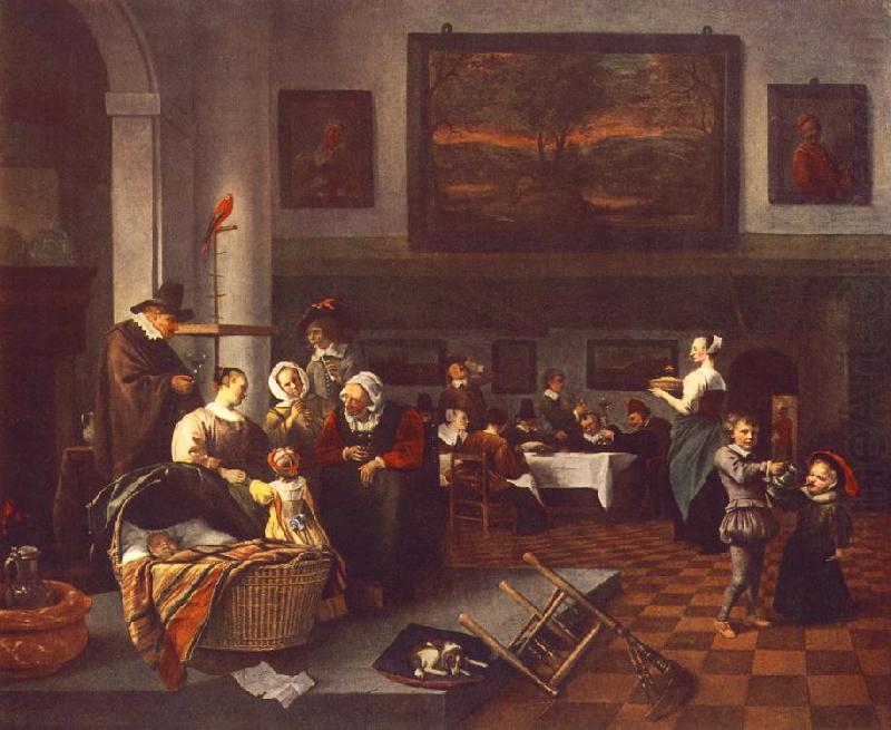 Jan Steen The Christening china oil painting image